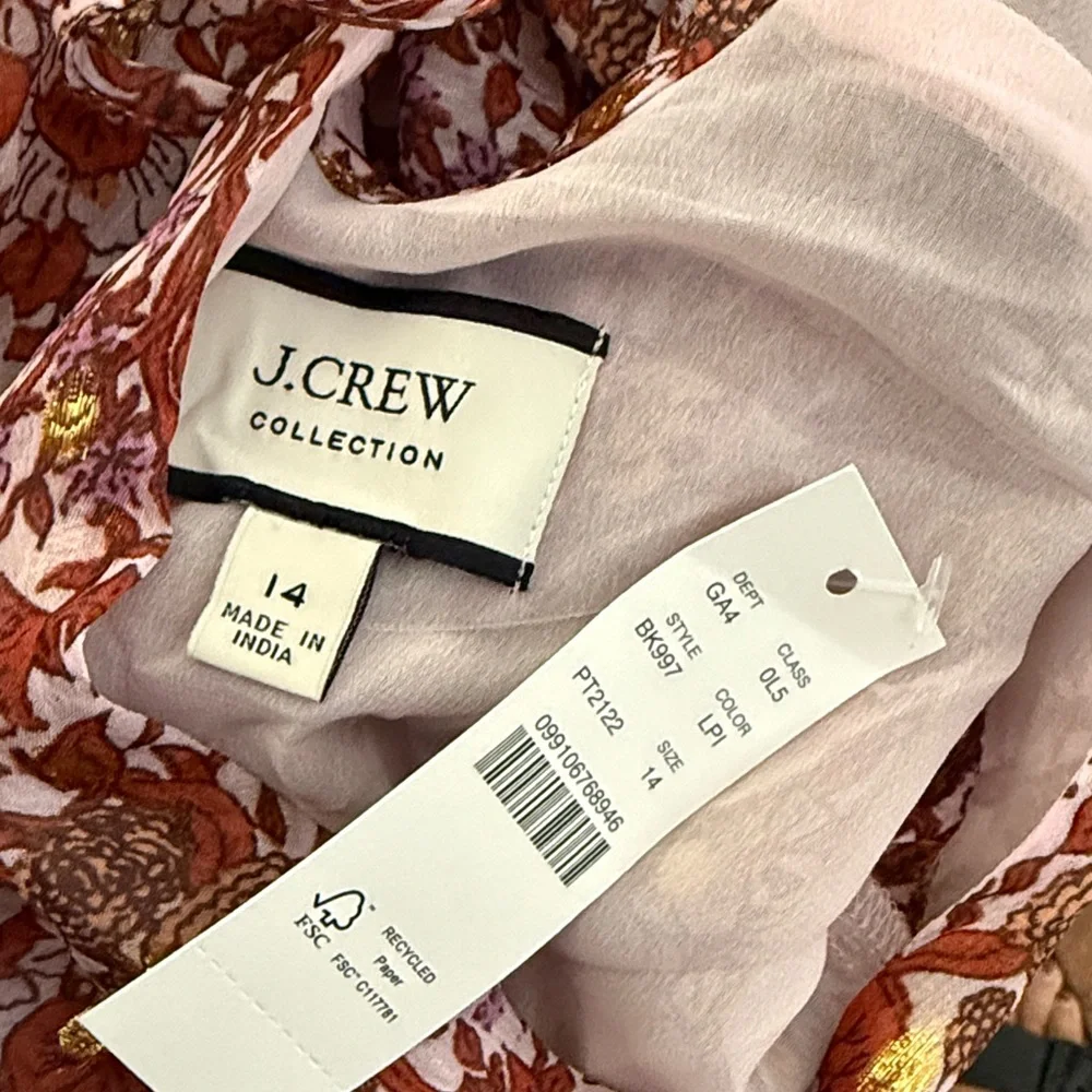 J. Crew Pink Floral Maxi Dress